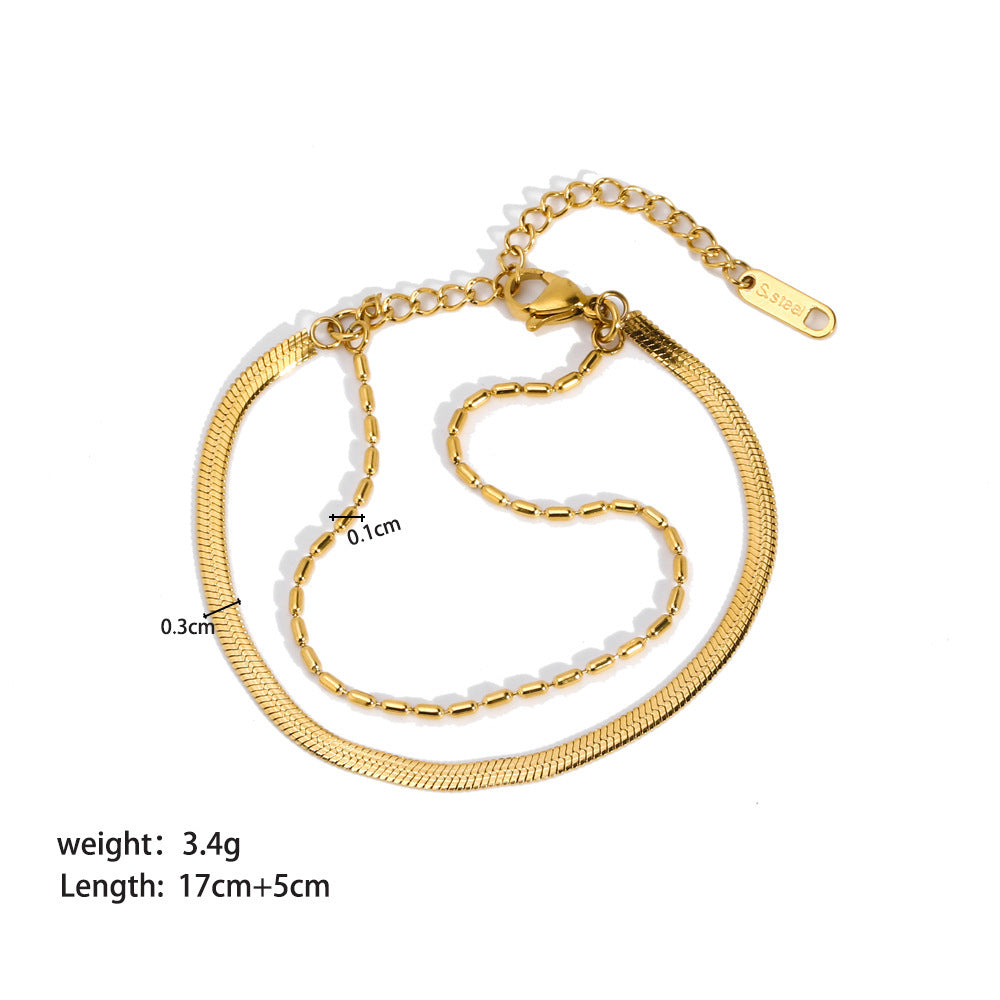 Elegant Stainless Steel Ornament Bracelet for Women Stylish & Durable Fashion Jewelry