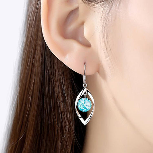 925 Silver Sterling Silver Eardrops Female Earrings Long