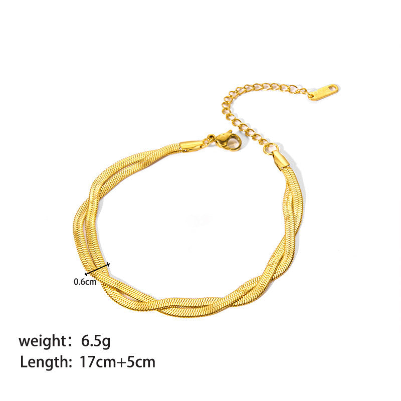 Elegant Stainless Steel Ornament Bracelet for Women Stylish & Durable Fashion Jewelry