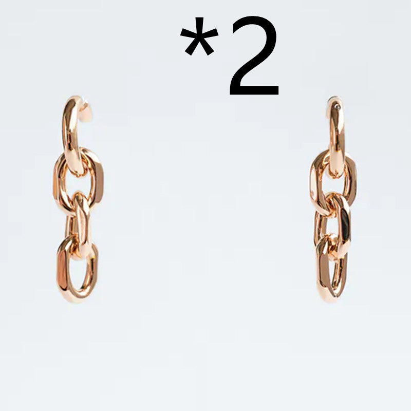 Long Metal Chain Earrings Fashion Earrings