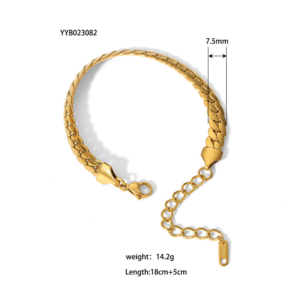 Elegant Stainless Steel Ornament Bracelet for Women Stylish & Durable Fashion Jewelry