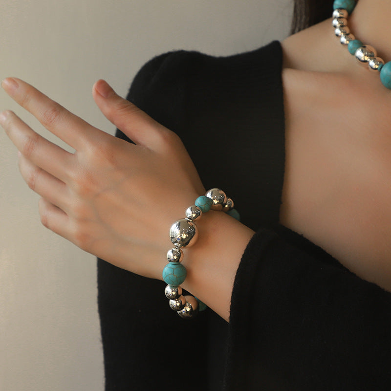 Elegant Turquoise Beaded Necklace for Women  Fashion Jewelry